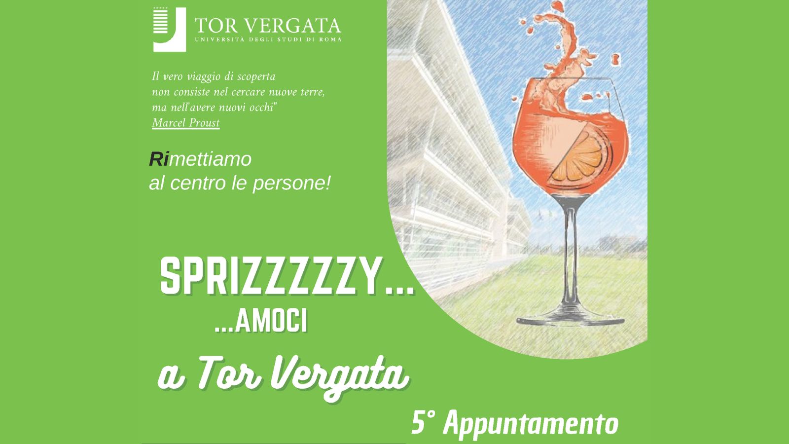Sprizzzzzy…amoci. Quinto appuntamento rivolto a tutta la comunità universitaria