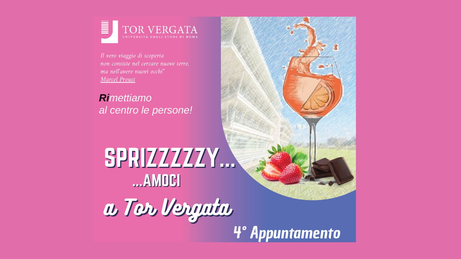 Sprizzzzzy…amoci. Quarto appuntamento rivolto a tutta la comunità universitaria
